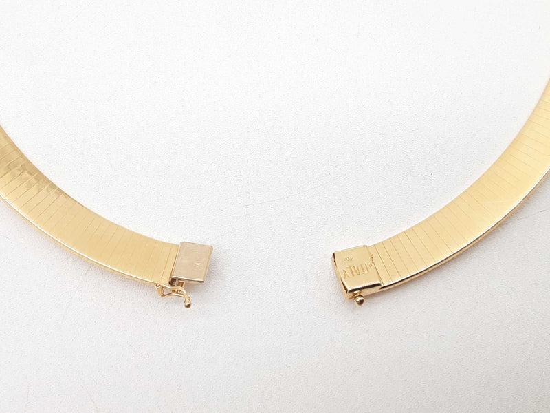 14k Yellow Gold 63.2g Omega Collar Necklace 17.5 In Do1224osxzde