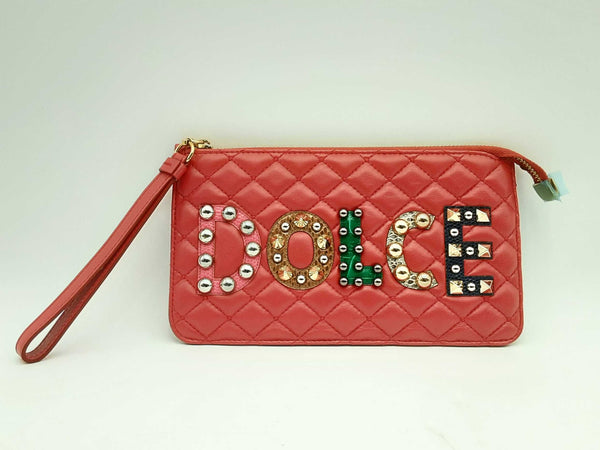 Dolce & Gabbana Quilted Leather Studded Wristlet Hs0824lxzsa