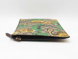 Gucci Bengal Tiger Wristlet Pouch In Gg Supreme Coated Canvas Fw0126oxzdu