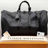 Louis Vuitton Keepall Bandoulière 55 In Damier Graphite Coated Canvas Fw0726lxzxdu