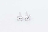 0.75ctw Lab Grown Diamond Stud Earrings In 14k White Gold 0.7 Grams Eb0325lcxdu