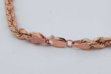 10k Rose Gold Rope Chain Necklace 22 Grams 20 Inch Eb0226exzsa