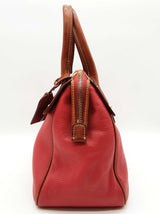 Dooney & Bourke Wilson All Weather Red Brown Leather Shoulder Bag Do0325lrde