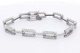 Approx. 5.46ctw Diamond Tennis Bracelet In 14k White Gold 15.6 Grams Eb0924llxz