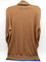 Versace Jeans Couture Brown Blue Turtle Neck Sweater Size It Xxxl Do0126lorde