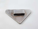 Prada Triangle Emblem Logo Key Holder Bag Charm In Beige Enamel Fw0926oxdu
