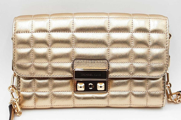 Michael Kors Tribeca Gold Metallic Crossbody Bag Eb0125wxdu