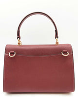 Coach Tilly Top Handle Wine Red Leather Crossbody Bag Do0825oxde