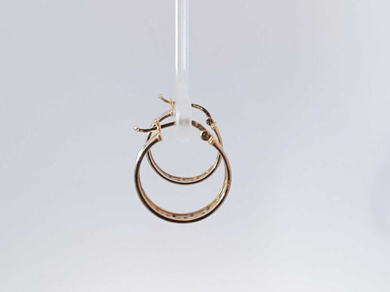 18k Yellow Gold Hoop Earrings 3 Grams Aa0825lpzsa