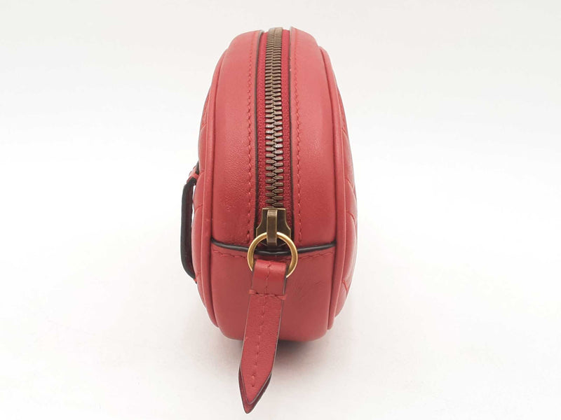 Gucci Gg Marmont Red Leather Belt Bag Sd0325wrzsa