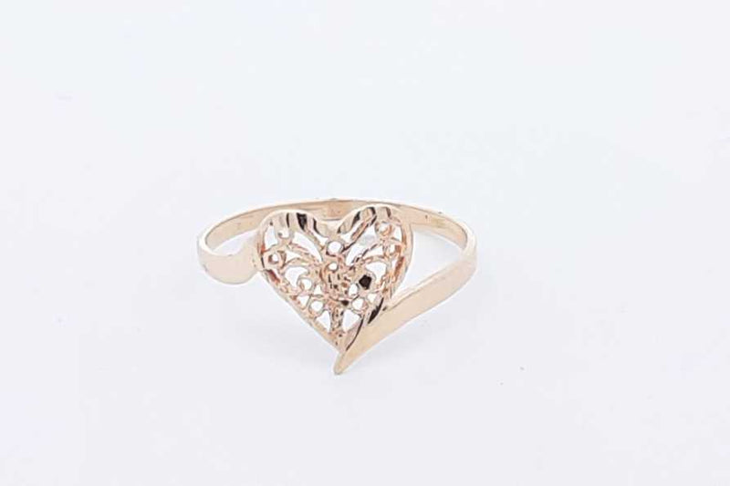 10k Yellow Gold Heart Ring 1 Gram Size 7 Eb1024orsa