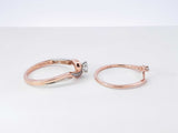 Two Hearts 0.38 Cttw Diamond & 10k Gold Bridal Set 3.6 Grams Size 7 Fw0326lsrdu