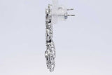 2.56cttw Diamond Drop Stud Earrings In 18k White Gold 3.2 Grams Eb0326lxexdu