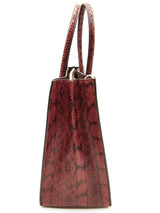 Michael Kors Mercer Burgundy Red Genuine Snake Skin Tote Bag Do0626rxde