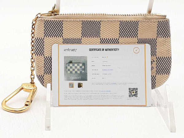 Louis Vuitton Key Pouch Damier Azur White Aa1025crsa