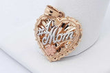 14k Yellow Gold #1 Mom Heart Pendant 1.84 Grams Eb0325crsa