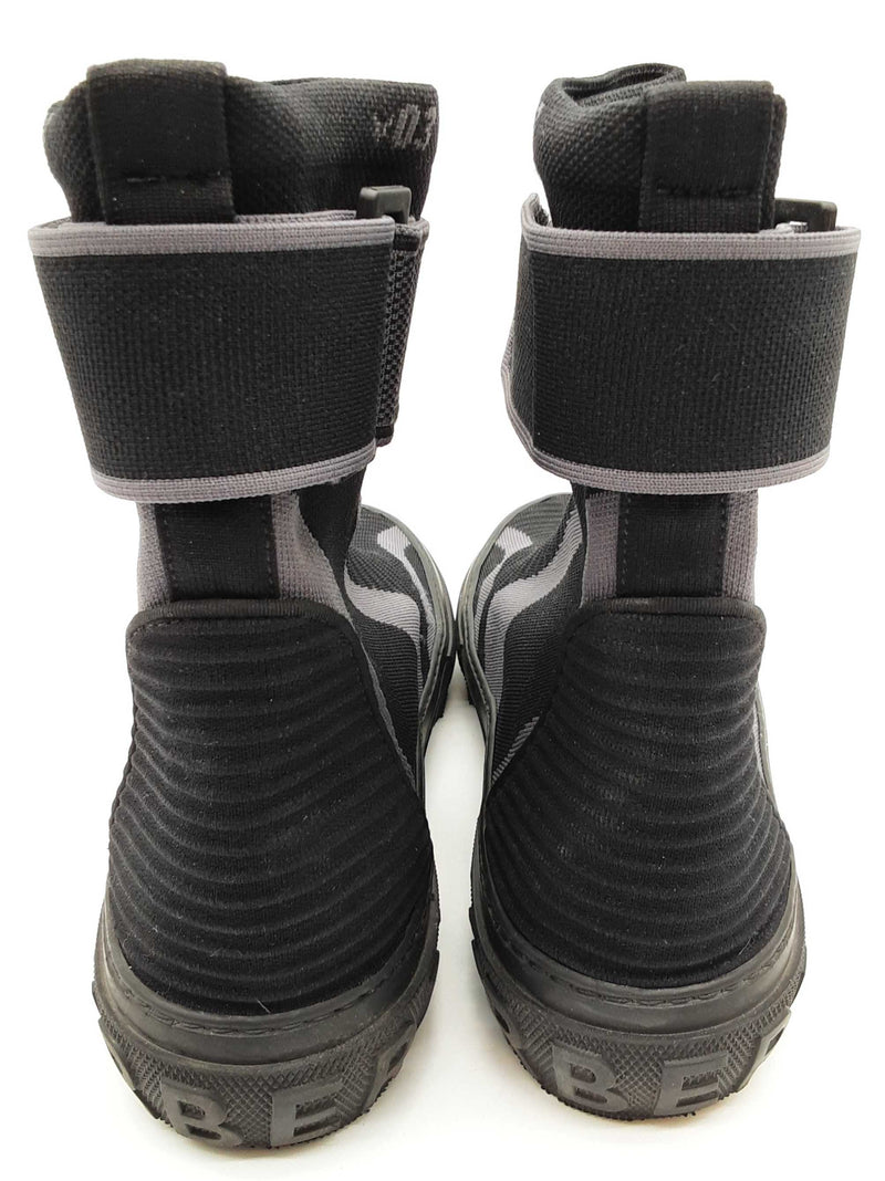 Burberry Knitted Sub Black Stretch High Top Shoes Size Eu 45 Do0325orxde