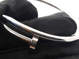 Cartier Juste Un Clou Bracelet In 18k White Gold 33.4 Grams Size 16 Fw0826woxzdu