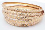 18k Yellow Gold Diamond Cut 5 Set Of Bangle Bracelets 35.5 Grams Eb0426lrxzsa