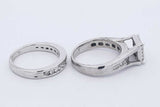 1.3cttw Diamond Wedding Set In 14k White Gold 9.9 Grams Size 7 Eb0326wxzdu