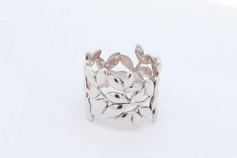 Tiffany & Co. Paloma Picasso Olive Leaf Sterling Silver Ring 5.5g Sz 5 Eb125lrxdu