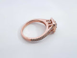 0.24 Cttw Diamond & 14k Rose Gold Double Halo Ring 4.1g Size 6.75 Fw0426woxdu