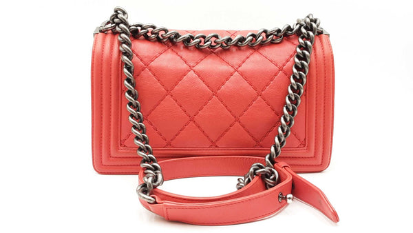 Chanel Boy Bag Red Quilted Double Stitch Sd0925oozxdu