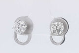 1.5cttw Diamond Stud Earrings In 14k White Gold 2.5 Grams Eb0326oxxzsa