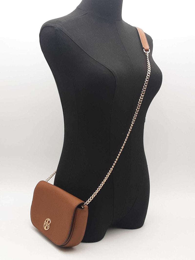Tory Burch Chelsea Pebbled Crossbody Brown Aa1025wrsa