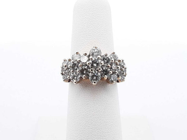 3.43 Cttw Diamond & 14k Yellow Gold Waterfall Ring 7.1 Grams Size 6 Fw0825scrdu