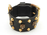 Gucci Feline Head Studded Leather Bracelet Sd0226ozxde