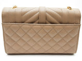 Yves Saint Laurent Envelope Tan Quilted Leather Chain Crossbody Bag Do0824lxzxde