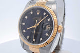 Rolex Oyster Perpetual Datejust 36mm Stainless Steel Watch Eb0526cxxzde