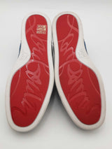 Christian Louboutin Louis Junior Spikes Gradient Denim Sneakers Sz 42 Eb526lrxsa