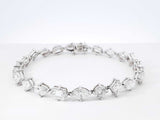11.53 Cttw Mixed-cut Diamond & 95% Platinum Tennis Bracelet 19.7 Grams 7.5 Inch Fw0626ixzxdu