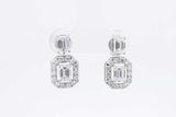 2.08cttw Lab Grown Diamond Drop Stud Earrings In 14k White Gold 2.8g Eb0826crxsa