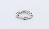 Tiffany & Co. 1996 Stering Silver Bamboo Ring Size 4.75, 5.2 Grams Eb1223crsa