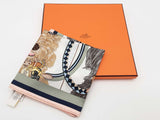 Hermes Jour De Casting 70 Dogs Green Blue Pink Silk Scarf Do0526lrxde