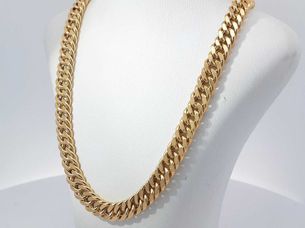 18k Yellow Gold 29.1 Grams Concave Curb Chain 21 Inches Aa1025lrzxsa