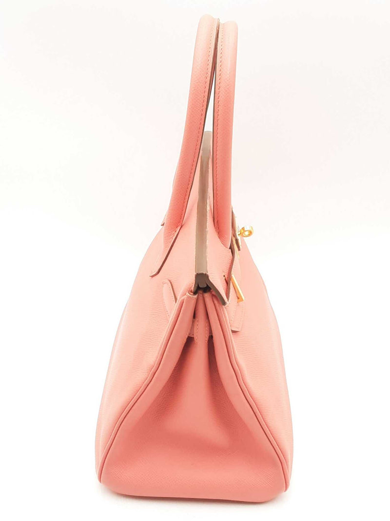 Hermès Epsom Birkin 30 Flamingo Handbag Sd0325lzrxzsa