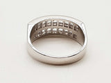 White Sapphire 18k White Gold 6.0g Ring Size 6.5 Do0626rxzde