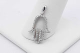 18k White Gold Diamond Hamsa Pendant 1.4 Grams Eb0526lorsa