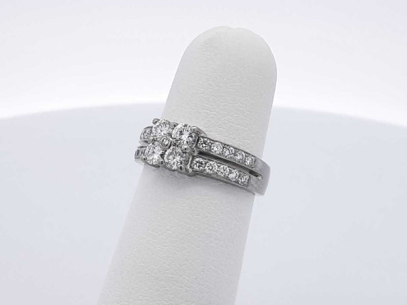 0.88 Cttw Diamond & 10k White Gold Ring 4.5 Grams Size 4.5 Fw0725rzxdu