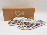 Christian Louboutin Spike Accents Rubber Flip Flops Size 10 Us Sd1026wcrde