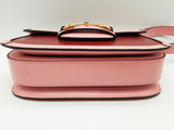 Gucci 602204 Horsebit 1955 Red Pink Leather Shoulder Bag Do1224llxzde