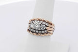 0.79cttw Diamond Wedding Set In 14k Yellow Gold 10.7 Grams Size 6.75 Eb0126ixzsa