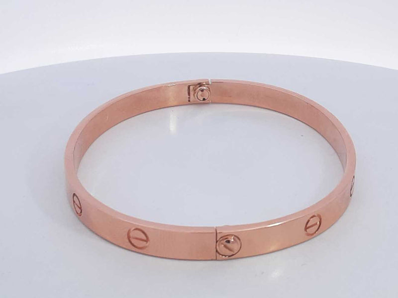 18k Rose Gold 36 Grams Bangle Bracelet 7 In Aa0725lexzsa