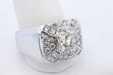 0.94cttw Diamond Ring In 14k White Gold 15 Grams Size 11.5 Eb0426lcxzde