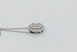0.49cttw Diamond Pendant Necklace 14k White Gold 4.4 Grams 17 Inch Eb0926pxzsa