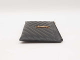 Yves Saint Laurent Chevron-quilted Pebbled Leather Bill Holder Fw0725wzxdu